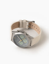 Offwhite solar chronograph leather strap watches