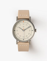 Natural mens leather watch