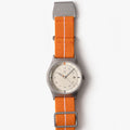 Orange mens field watch