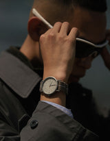 MUS-01 KHAKI P 40MM + ORANGE PARACHUTE STRAP SET