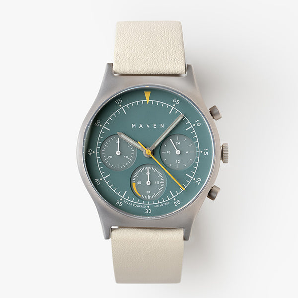 MUS SOLAR C-02 OFFWHITE | Solar Chronograph Watches | Maven
