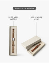 CLUB MESH 18MM + BROWN LEATHER STRAP SET