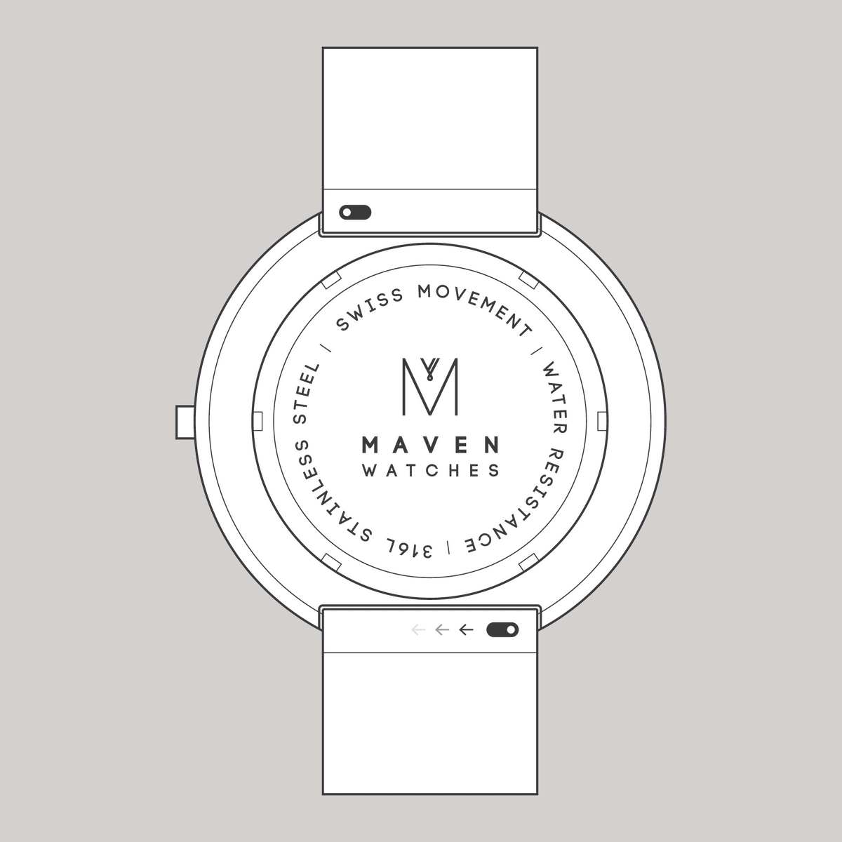 Dusty Olive Brown 28MM Minimalist Womens Watch|MAVEN Watches