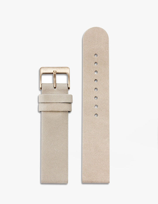 20mm Camel Leather Strap (Rose Gold)