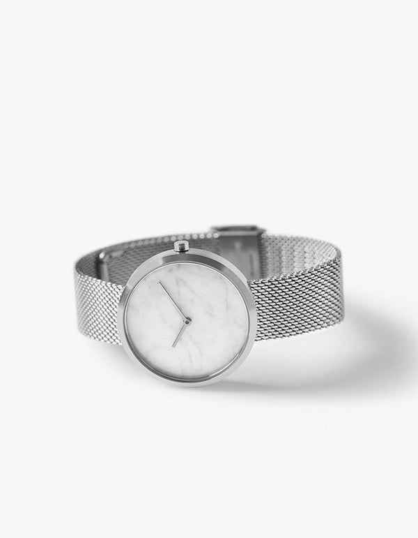 Outline Silver Mesh 34mm