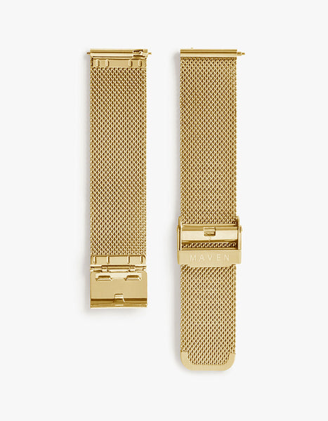 Gold mesh watch discount band